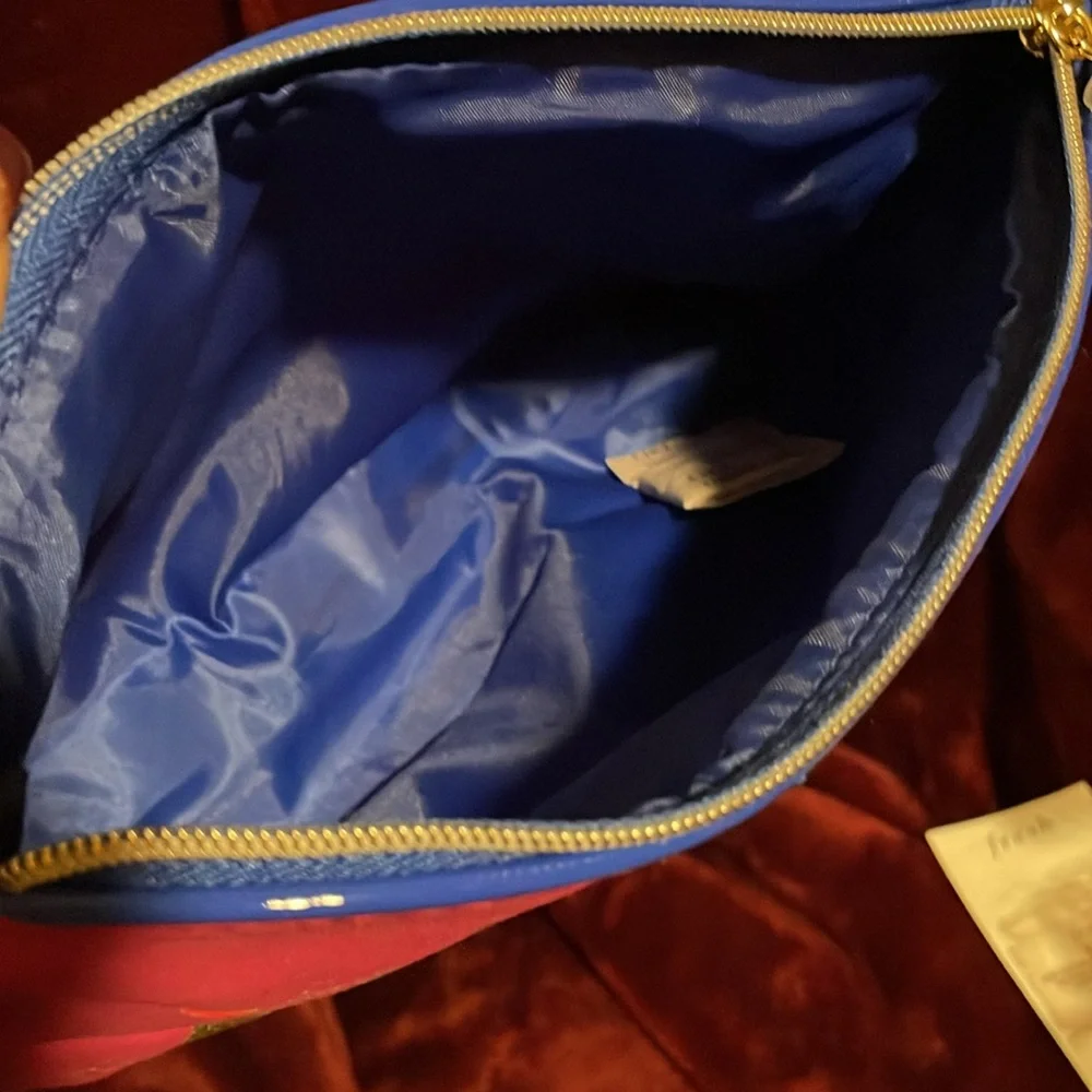 Estee Lauder 10” cosmetic makeup toiletry case zipper bag Metallic Moon & Stars